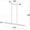 Линейный подвесной светильник Italline IT013-6020 black/silver 3000K IT013-6020 black/silver 3000K - 3