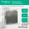 Выключатель 1-клавишный сх.1, 10АХ Systeme Electric AtlasDesign Сталь ATN000911 ATN000911 - 2