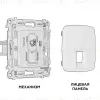 Комплект механизма компьютерной розетки RJ-45(8P8C) Ambrella Volt Omega (OP1120, VM188) MO112010 MO112010 - 3