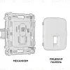 Комплект механизма телефонной розетки RJ-11(4P4C) Ambrella Volt Omega (OP1120, VM190) MO112030 MO112030 - 3