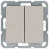 Выключатель двухклавишный 10A с накладкой цвет Тауп Jasmart G3023T G3023T - 1