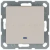 Выключатель одноклавишный со светодиодом 10A 250V с накладкой, цвет Тауп Jasmart G3011NT G3011NT - 1