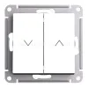 Выключатель 2-клавишный жалюзи, 10А, Systeme Electric AtlasDesign Лотос ATN001319 ATN001319 - 2