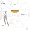 Подвесная люстра Loft IT Volver 10404/1150L GD 10404/1150L GD - 10