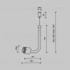 Заглушка для подвесного монтажа без ввода питания с тросом Maytoni Shelf CA024PL-B CA024PL-B - 5