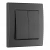 Выключатель двухклавишный Arte Milano SET06-1-30-2 black SET06-1-30-2 black - 1