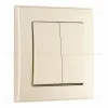 Выключатель двухклавишный Arte Milano SET06-1-30-2 shampan SET06-1-30-2 shampan - 1