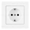 Комплект розетки с/з и шторками и рамкой Arte Milano SET06-1-40-1 white SET06-1-40-1 white - 2