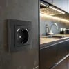 Комплект розетки с/з и шторками + USB и рамкой Arte Milano SET06-1-47-1 black SET06-1-47-1 black - 4