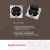 Комплект розетки с/з и шторками + USB и рамкой Arte Milano SET06-1-47-1 black SET06-1-47-1 black - 3