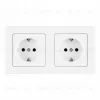 Розетка двойная (двухпостовая) с/з и шторками Arte Milano SET06-2-40-1x2 white SET06-2-40-1x2 white - 1