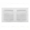 Розетка двойная (двухпостовая) с/з и шторками Arte Milano SET06-2-41-1x2 silver SET06-2-41-1x2 silver - 1