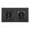 Розетка двойная (двухпостовая) с USB Arte Milano SET06-2-47-1-40-1 black SET06-2-47-1-40-1 black - 1