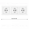 Розетка тройная (трехпостовая) с/з и шторками Arte Milano SET06-3-40-1x3 white SET06-3-40-1x3 white - 2