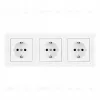 Розетка тройная (трехпостовая) с/з и шторками Arte Milano SET06-3-40-1x3 white SET06-3-40-1x3 white - 1