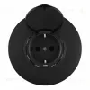 Розетка круглая с/з и шторками, защитной крышкой и рамкой Arte Milano SET08-1-41-1 black SET08-1-41-1 black - 1