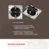 Розетка круглая с/з и шторками, защитной крышкой и рамкой Arte Milano SET08-1-41-1 shampan SET08-1-41-1 shampan - 5