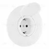 Розетка круглая с/з и шторками, защитной крышкой и рамкой Arte Milano SET08-1-41-1 white SET08-1-41-1 white - 3