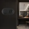 Выключатель круглый одноклавишный с розеткой с/з и шторками Arte Milano SET08-2-40-1-30-1 black SET08-2-40-1-30-1 black - 2