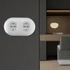 Круглая розетка двойная (двухпостовая) с/з и шторками Arte Milano SET08-2-40-1x2 silver SET08-2-40-1x2 silver - 2