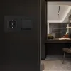 Выключатель одноклавишный с розеткой Arte Milano SET16-2-40-1-30-1 black SET16-2-40-1-30-1 black - 2