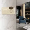 Розетка двойная (двухпостовая) с/з и шторками Arte Milano SET16-2-41-1x2 shampan SET16-2-41-1x2 shampan - 2