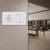 Выключатель двухклавишный с розеткой Arte Milano SET16-2-40-1-30-2 white SET16-2-40-1-30-2 white - 2