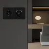 Розетка двойная (двухпостовая) с/з и шторками + USB Arte Milano SET16-2-47-1-40-1 black SET16-2-47-1-40-1 black - 2