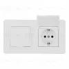 Розетка двойная (двухпостовая) с/з и шторками Arte Milano SET16-2-41-1x2 white SET16-2-41-1x2 white - 1