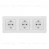 Розетка тройная (трехпостовая) с/з и шторками Arte Milano SET16-3-40-1x3 white SET16-3-40-1x3 white - 1