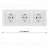 Розетка тройная (трехпостовая) с/з и шторками Arte Milano SET16-3-40-1x3 white SET16-3-40-1x3 white - 2