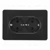 Розетка двойная с/з и шторками Arte Milano SET16-double-40-2 black SET16-double-40-2 black - 1