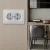 Розетка двойная с/з и шторками Arte Milano SET16-double-40-2 silver SET16-double-40-2 silver - 2