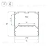 Профиль Arlight LINE-M-7575-2000 ANOD 056347 056347 - 3