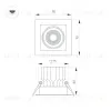 Встраиваемый светильник Arlight MS-VORTEX-BUILT-S90x90-12W Warm3000 (WH-WH, 20 deg, 230V) 057912 057912 - 2