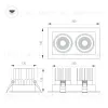 Встраиваемый светильник Arlight MS-VORTEX-BUILT-S250x140-2x30W Day4000 (WH-WH, 50 deg, 230V) 042370 042370 - 2