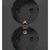 Розетка 2-ая с/з со шторками 16А,250В, изолир. пластина Systeme Electric Blanca наруж Антрацит BLNRA011216 BLNRA011216 - 2