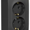 Розетка 2-ая с/з со шторками 16А,250В, изолир. пластина Systeme Electric Blanca наруж Антрацит BLNRA011216 BLNRA011216 - 1