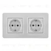 Розетка Arte Milano SET16-2-40-1x2 silver SET16-2-40-1x2 silver - 1