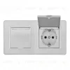 Розетка Arte Milano SET16-2-41-1x2 silver SET16-2-41-1x2 silver - 1