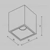 Потолочный светильник Maytoni Technical Alfa LED C065CL-8W2.7K-SQ-WB C065CL-8W2.7K-SQ-WB - 12