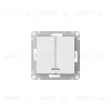 Выключатель 2-клавишный с подсвет.,сх.5а, 10АХ, Systeme Electric AtlasDesign Белый ATN000153S ATN000153S - 2