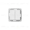 Переключатель 2-клавишный, сх.6/2, 10АХ, Systeme Electric AtlasDesign Белый ATN000165S ATN000165S - 2