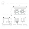 Встраиваемый карданный светильник Arlight MS-VORTEX-BUILT-S250x140-2x30W Warm3000 (WH-WH, 30 deg, 230V) (IP20 Металл) 057766 057766 - 3