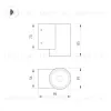 Уличный настенный светильник Arlight LGD-RAY-WALL-R65-9W Warm3000 (GR, 23 deg, 230V) (IP65 Металл) 038153(1) 038153(1) - 2