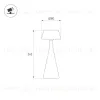 Настольная лампа с аккумулятором Arlight SP-TOMMY-TAB-2W Warm3000-MIX (SG, 154 deg) (IP54 Металл) 056087 056087 - 5