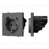 Механизм розетки с USB зарядкой Arlight SCT-NOBE-MUAC-SFPL-GR (230V, 16A) 054287 054287 - 1