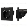 Механизм розетки с USB зарядкой Arlight SCT-NOBE-MUAA-SFPL-BK (230V, 16A) 054289 054289 - 1