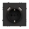 Механизм розетки с USB зарядкой Arlight SCT-NOBE-MUAA-SFPL-BK (230V, 16A) 054289 054289 - 2