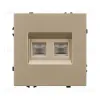 Механизм сдвоенной компьютерной розетки Arlight SCT-NOBE-MPC2-SFPL-GD (RJ-45, CAT6) 054314 054314 - 2